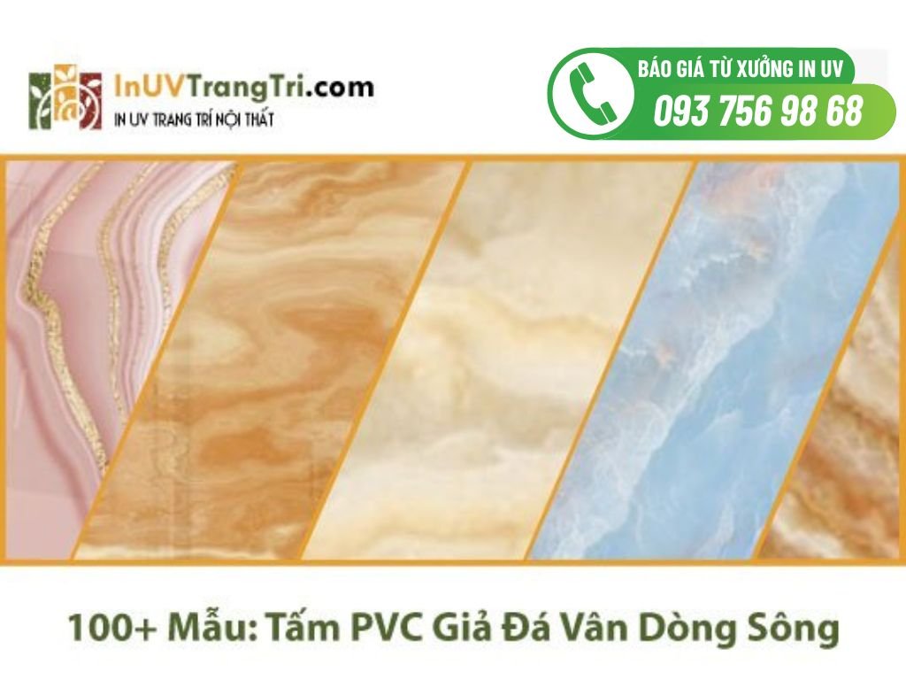 Top 100+ Mẫu tấm PVC giả đá vân dòng sông