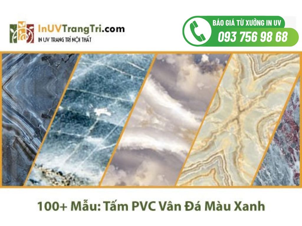 Top 100+ Mẫu tấm PVC vân đá màu Xanh