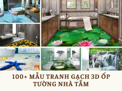 Top 100+ Mẫu tranh gạch 3D ốp tường nhà tắm ấn tượng nhất