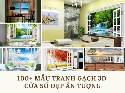 Top 100+ Mẫu tranh gạch 3D cửa sổ đẹp, ấn tượng