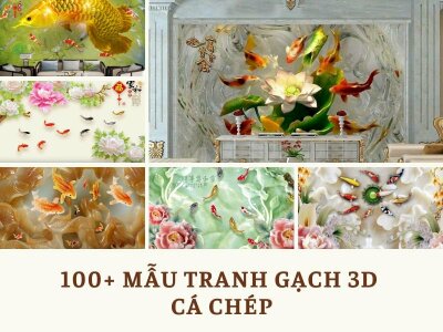 Top 100+ Mẫu tranh gạch 3D cá chép đẹp nhất