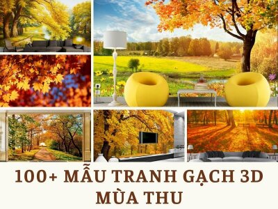Top 100+ Mẫu tranh gạch 3D mùa thu đẹp nhất