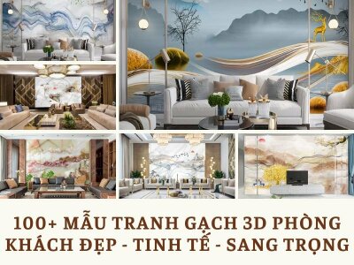 Top 100+ Mẫu tranh gạch 3D phòng khách đẹp - sang trọng - tinh tế