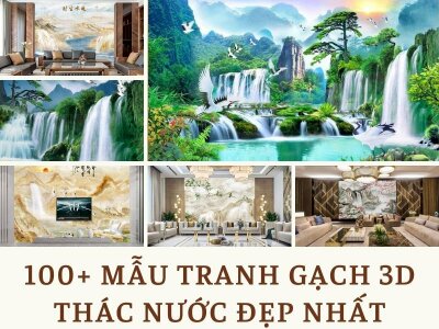 Top 100+ Mẫu tranh gạch 3D thác nước ốp tường đẹp nhất