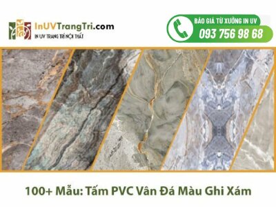 Top 100+ Mẫu tấm PVC vân đá màu Ghi Xám