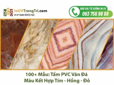 Top 100+ Mẫu tấm PVC vân đá màu kết hợp Tím - Hồng - Đỏ
