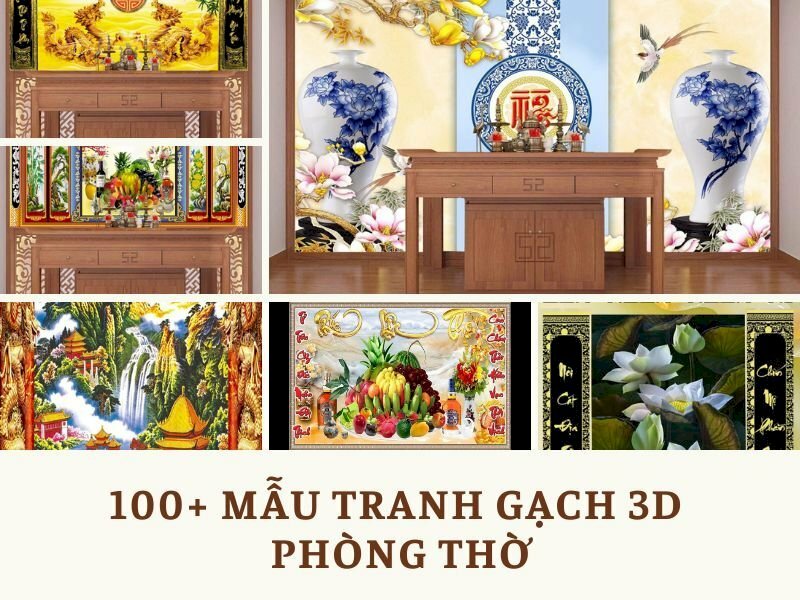 tranh gạch 3d phòng thờ - Inuvtrangtri